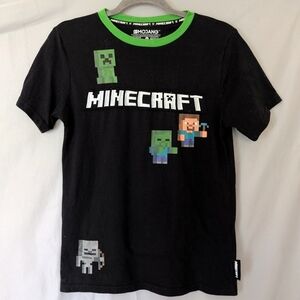 Minecraft Creeper & Steve Graphic Tee – Size Large